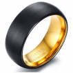 Bague homme tungstene Black'n Gold