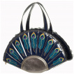 Sac à main rétro Banned bleu en forme de queud de paon
