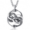 Pendentif homme Serpents entrelacs en acier