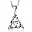 Pendentif homme celtique n½ud de la trinité en acier
