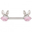 Piercing téton à oreilles de lapin strass