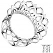 Piercing carteur tunnel  motif floral entrelac (en laiton plaqu rhodium)