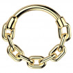 Anneau charnière Maillons dorés en acier (oreille, septum...)