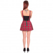 Jupe  bretelles punk-rock Banned  motif tartan rouge