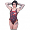 Maillot de bain femme gothique avec dragon flamboyant