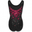 Maillot de bain femme gothique avec roses ensanglantes