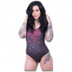 Maillot de bain femme gothique avec roses ensanglantées