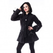 Manteau femme  coeurs noirs 