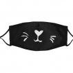 Masque chat noir imprimé blanc (Import UK - Non normé AFNOR)