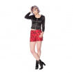 Mini short rock rouge  clairs noirs 