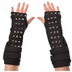 Mitaines goth-rock noires  pointes EMORY ARMWARMERS - Poizen Industries