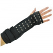 Mitaines goth-rock noires  pointes EMORY ARMWARMERS - Poizen Industries