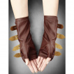 Mitaines steampunk femme marrons à boucles - Restyle