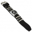Montre gothique à bracelet riveté avec cadran à crane de démon