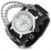Montre gothique à chaine avec cadran à tête de mort et croix de Malte