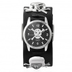Montre gothique avec 3 têtes de morts à os croisés
