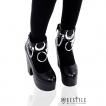 Paire de bracelets de chaussures à chaines, anneau et lune IRON MOON - Restyle