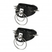 Paire de bracelets de chaussures noir à spikes et anneaux - Restyle