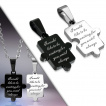 Paire de pendentifs puzzle dclaration