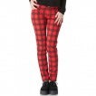 Pantalon femme Punk-rock Jawbreaker  motif tartan rouge et noir