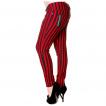 Pantalon jegging rayé noir et rouge - BANNED
