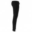 Pantalon legging femme noir goth-rock avec inserts mtalliques