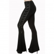Pantalon legging pattes d'eph gothique noir style corset