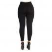 Pantalon leggings femme noir à lune ajourée et chat patch - Banned