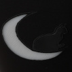 Pantalon leggings femme noir à lune ajourée et chat patch - Banned