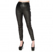 Pantalon noir à jambes rivetées - Banned