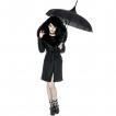 Parapluie gothique noir style pagoda - Restyle