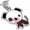 Parure pendentif et boucles d'oreilles à petit chien