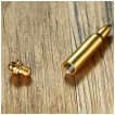 Pendentif acier balle performante dore creuse (urne / pilulier)