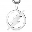 Pendentif acier éclair cerclé