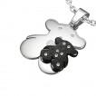 Pendentif acier maman et bébé ours