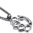 Pendentif acier poing américain