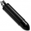 Pendentif balle munition noire en acier brossé et poli (dévissable)