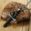 Pendentif croix égyptienne (Ânkh) noire en acier