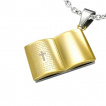 Pendentif homme acier bible ouverte