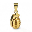 Pendentif homme acier grenade couleur unie