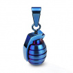 Pendentif homme acier grenade couleur unie