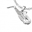 Pendentif homme acier Saxophone