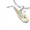 Pendentif homme acier Saxophone