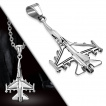 Pendentif homme avion de chasse en acier