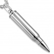 Pendentif homme balle perforante dévissable en acier