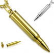 Pendentif homme balle perforante dévissable en acier
