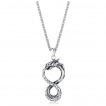 Pendentif homme dragon de l'infini Ouroboros en acier