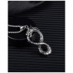 Pendentif homme dragon de l'infini Ouroboros en acier