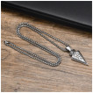 Pendentif homme en forme de flèche viking en acier