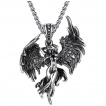 Pendentif homme à femme ange sexy en acier